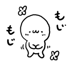 White charactor with cat1 sticker #4695152