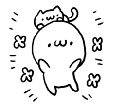 White charactor with cat1 sticker #4695162