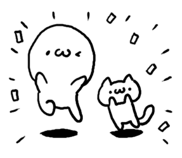 White charactor with cat2 sticker #4695305