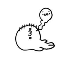 White charactor with cat2 sticker #4695312