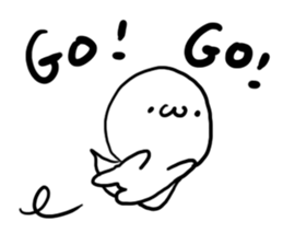 White charactor with cat2 sticker #4695319