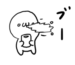 White charactor with cat2 sticker #4695322