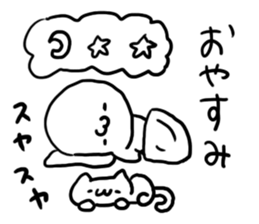 White charactor with cat2 sticker #4695324