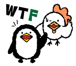 Chicken and Penguin sticker #4696816