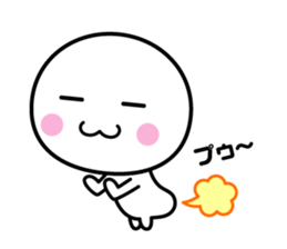 White thing usable anytime 3 sticker #4698554