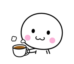 White thing usable anytime 3 sticker #4698585