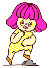 Marshmallow girl's diary sticker #4699205