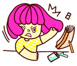 Marshmallow girl's diary sticker #4699208