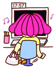 Marshmallow girl's diary sticker #4699210
