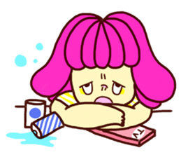 Marshmallow girl's diary sticker #4699213