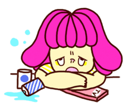 Marshmallow girl's diary sticker #4699213