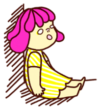 Marshmallow girl's diary sticker #4699219