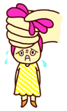 Marshmallow girl's diary sticker #4699221