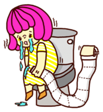 Marshmallow girl's diary sticker #4699224