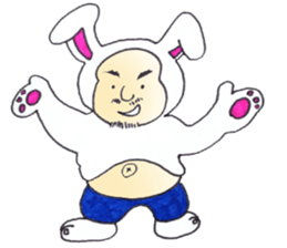 Vorranon the mustache rabbit sticker #4700359