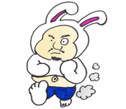 Vorranon the mustache rabbit sticker #4700360