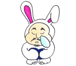 Vorranon the mustache rabbit sticker #4700361