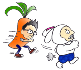 Vorranon the mustache rabbit sticker #4700367