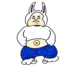 Vorranon the mustache rabbit sticker #4700379