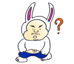 Vorranon the mustache rabbit sticker #4700381