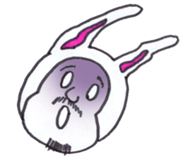 Vorranon the mustache rabbit sticker #4700389