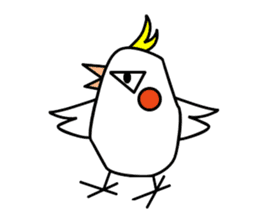 eye with bad cockatiel sticker #4701672