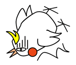 eye with bad cockatiel sticker #4701673