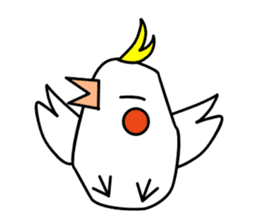 eye with bad cockatiel sticker #4701674