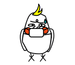 eye with bad cockatiel sticker #4701675