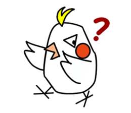 eye with bad cockatiel sticker #4701677