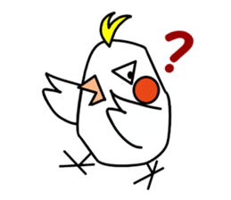 eye with bad cockatiel sticker #4701677
