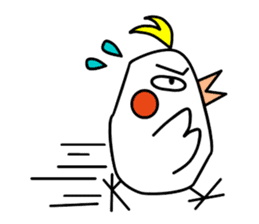 eye with bad cockatiel sticker #4701678