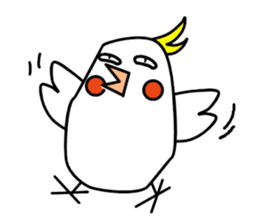 eye with bad cockatiel sticker #4701684