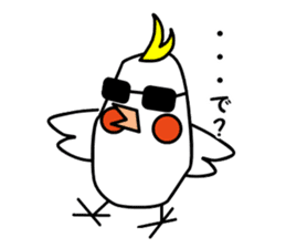 eye with bad cockatiel sticker #4701693