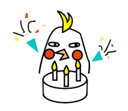 eye with bad cockatiel sticker #4701697