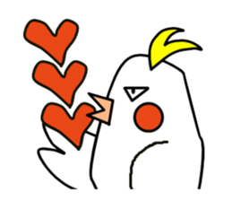 eye with bad cockatiel sticker #4701698