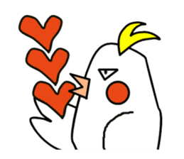 eye with bad cockatiel sticker #4701698