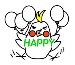 eye with bad cockatiel sticker #4701700