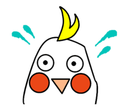 eye with bad cockatiel sticker #4701701