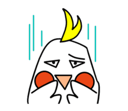 eye with bad cockatiel sticker #4701702