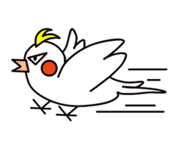 eye with bad cockatiel sticker #4701706