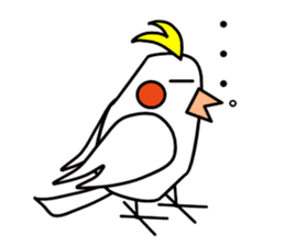 eye with bad cockatiel sticker #4701711