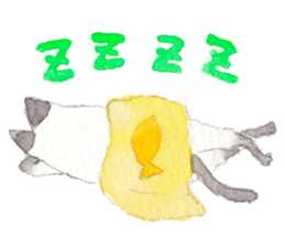 The siamese cat run hot and cold. sticker #4702533