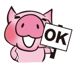 "BUU KO" of a pig sticker #4705074