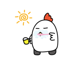 Chicken car Sticker by keimaru sticker #4706156