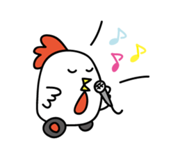 Chicken car Sticker by keimaru sticker #4706170