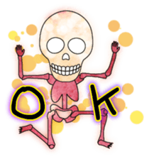 KiraKira Neon skulls sticker #4706274