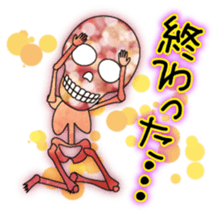 KiraKira Neon skulls sticker #4706277