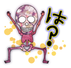 KiraKira Neon skulls sticker #4706282