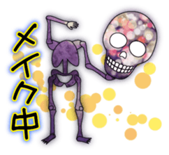 KiraKira Neon skulls sticker #4706286